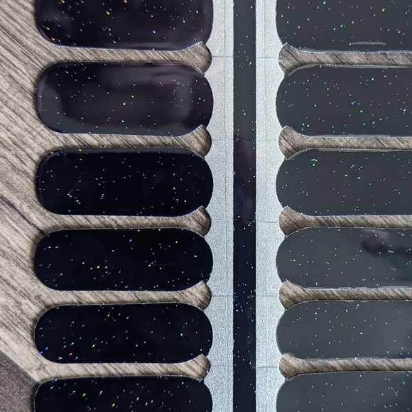 Nail Wraps - Glitter Black Sky - Picture 1 of 1